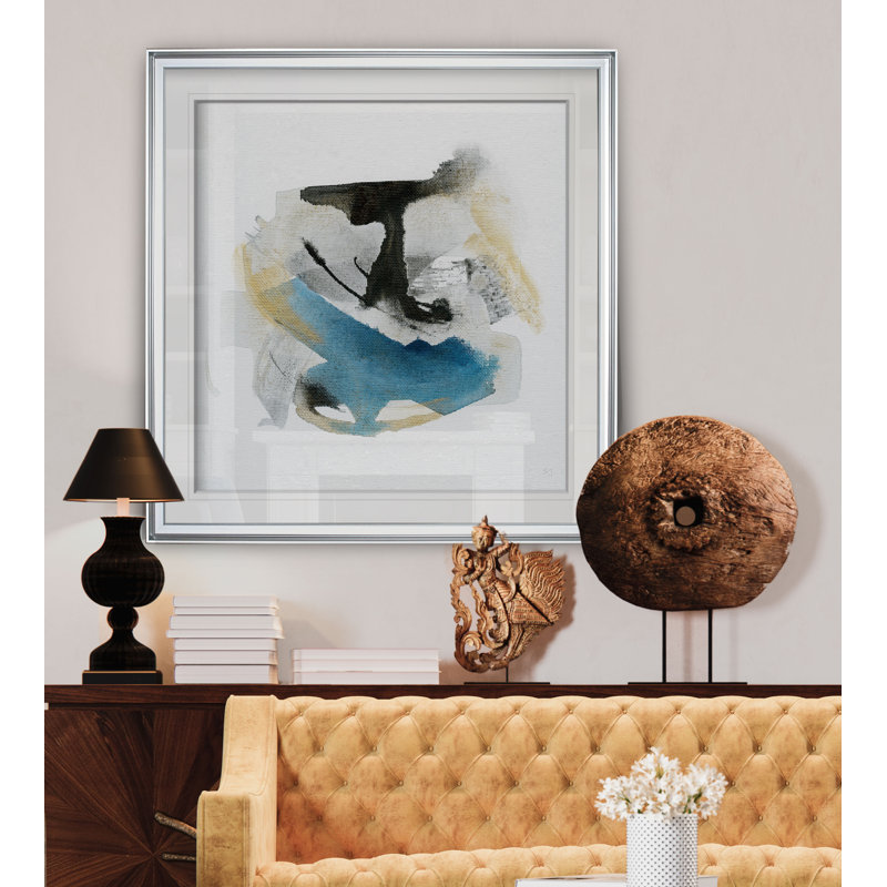 'Artesian Spring III' Print, 37" H x 37" W x 1.5" D, Silver Framed