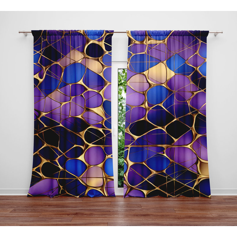 Paire de rideaux semi-transparents en polyester Ryzer, L 40 po x L 61 po