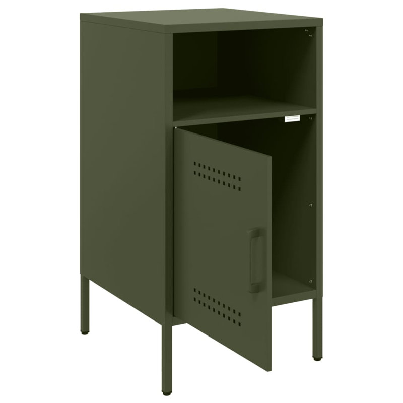 Bedside Cabinets 2 pcs 36x39x68 cm Steel, Olive Green