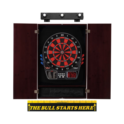 Electronic Dartboard and Cabinet Set with Darts