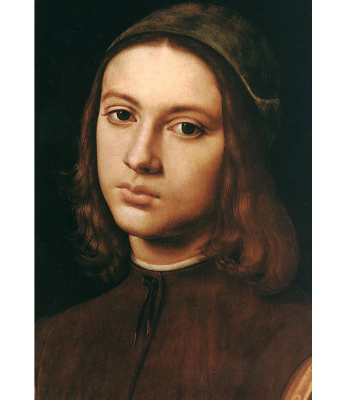 Portrait d'un jeune homme (détail), H 48 po x l 33 po