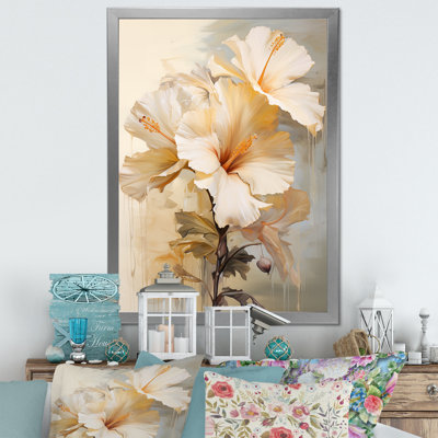 Peinture d'hibiscus beige III