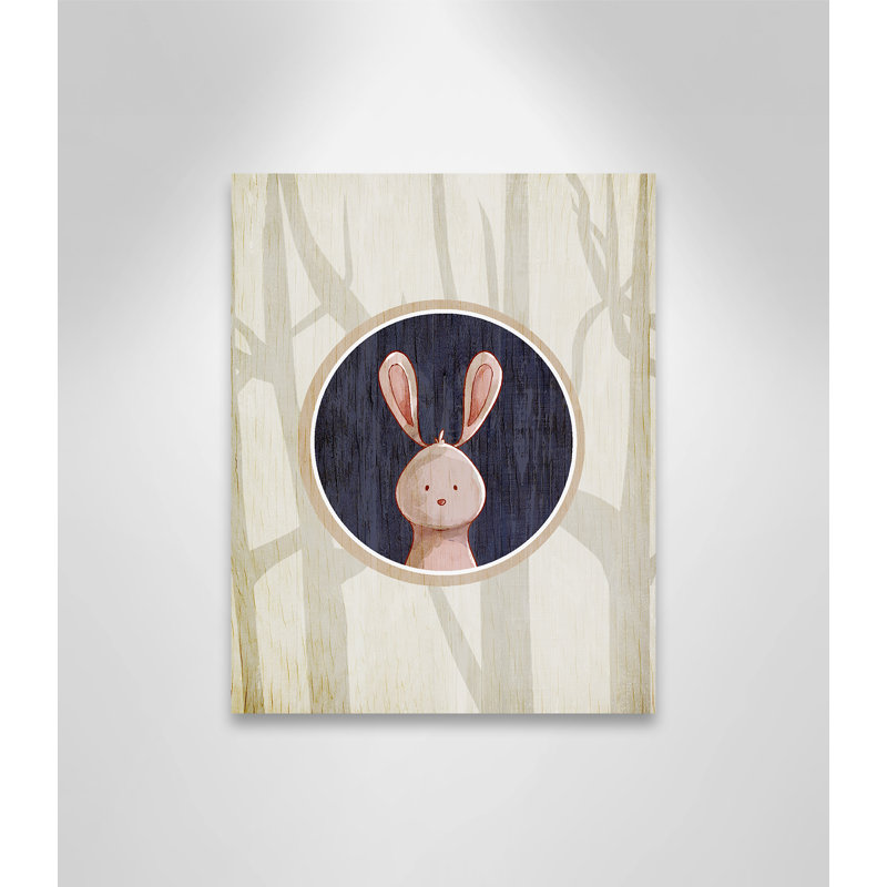 «Juvenile Forest Animals», impression sur papier, H 14 po x l 11 po x P 1,5 po, Canevas