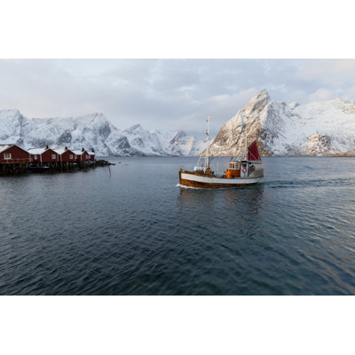 Hamnoy Fishing Boat - Wrapped Canvas Print