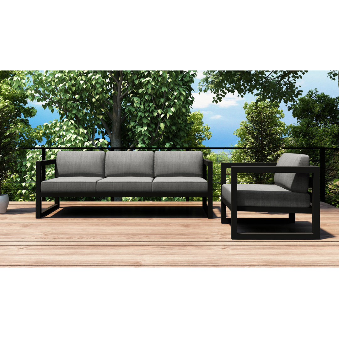 Avion Patio Sofa and Lounge Chair with Sunbrella® Cushions Harmonia Living Cushion