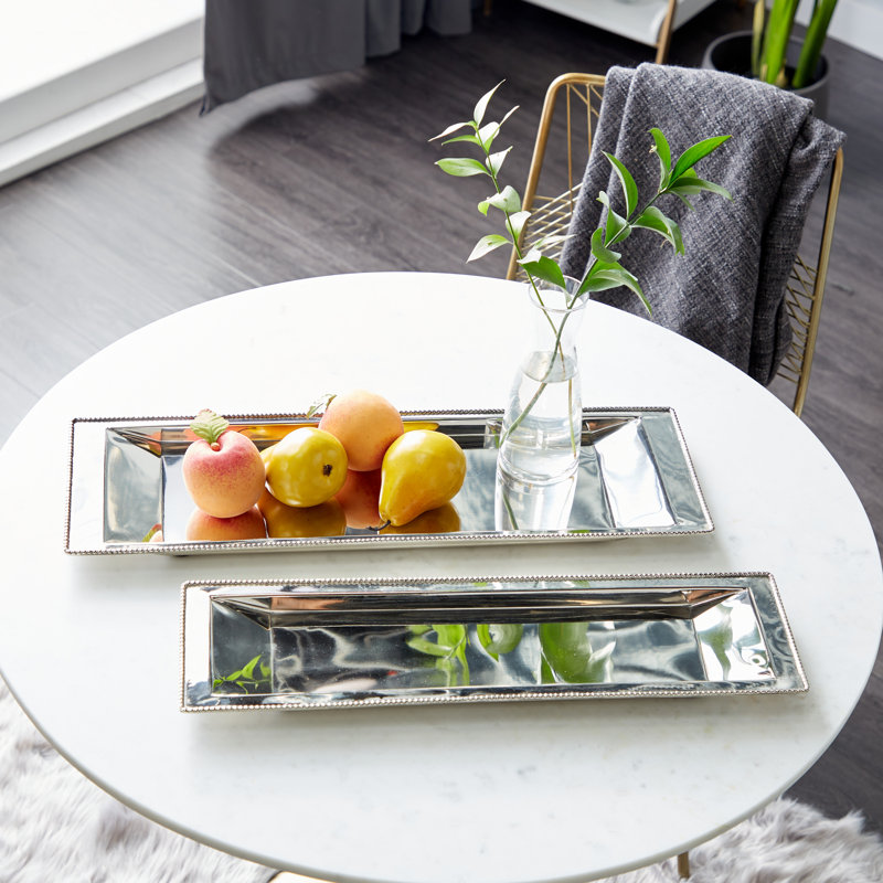 Stainless Steel Tray - Set of 2