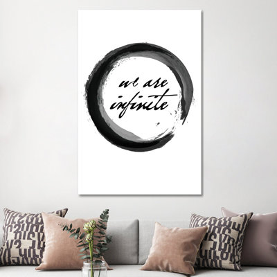 We Are Infinite - Minimalist Calligraphy by Nordic Print Studio - Gallery-Wrapped Canvas Giclée on Canvas