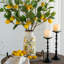Porte-bougie décoratif en fer noir avec motif de broche