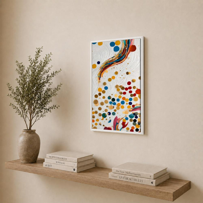 «Psalm 63: 7-8 Uplifted By Grace» par Mark Lawrence, reproduction, H 33,5 po x l 21,5 po x P 2 po, Cadre flottant, Blanc