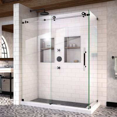 Enigma-X 60.38" x 76" Frameless Shower Enclosure