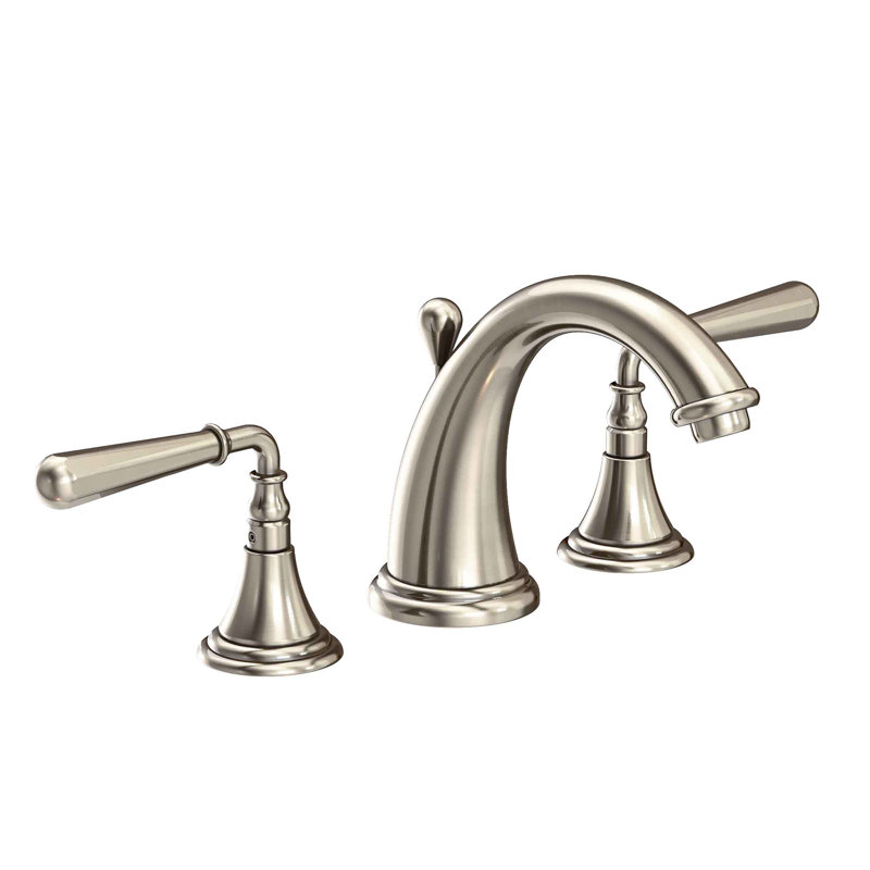 Bevelle Widespread Bathroom Faucet with Drain Assembly, Antique Nickel