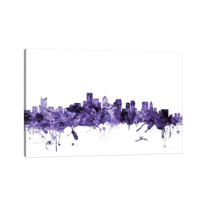 Boston, Massachusetts Skyline II by Michael Tompsett - Wrapped Canvas Print, 20.32 cm H x 30.48 cm W