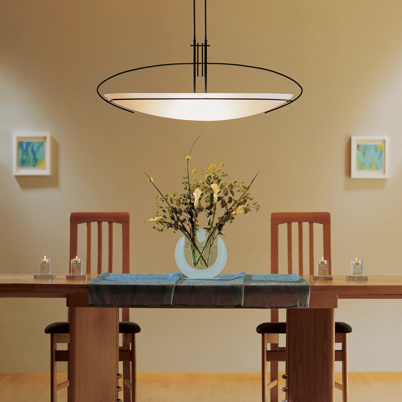 Mackintosh 2 - Light Bowl Pendant, 14.2" H x 32.5" W x 10.4" D, Soft Gold