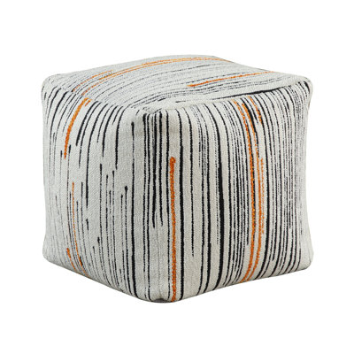 Modern Square Sitting Pouf With Upholstery, Non-Slip Bottom, 300Lbs Weight Capacity, 16X16x16 Multi-Color Upholstered , Non-Slip, 16 X Inches