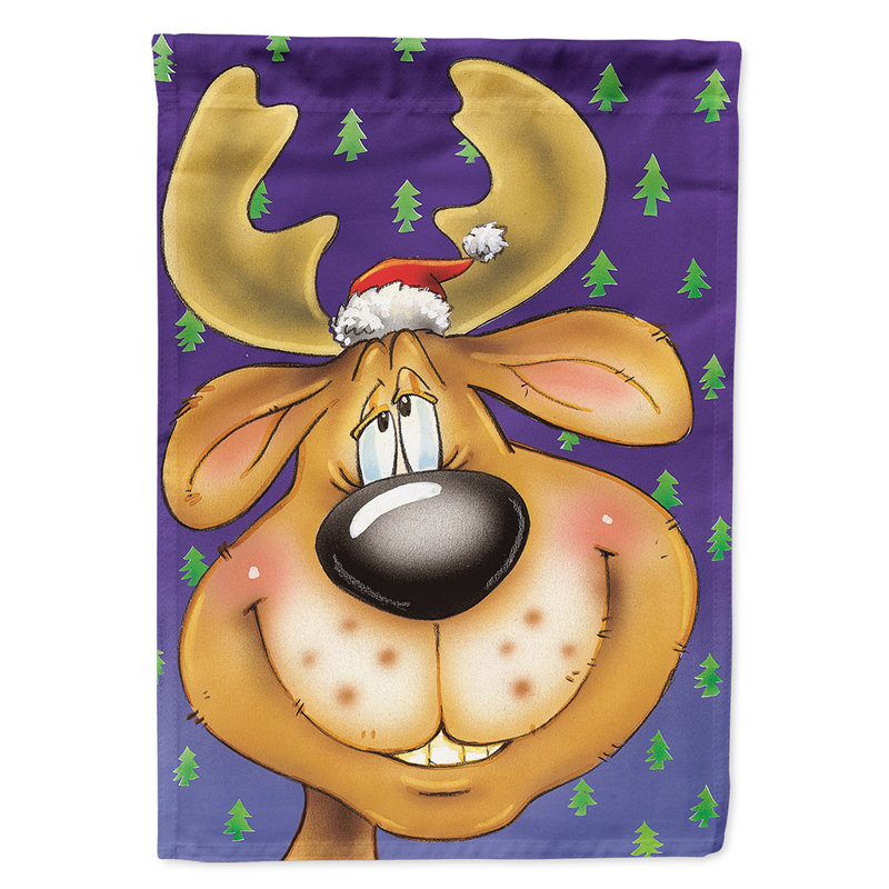 Drapeau de jardin Bengte Comic Reindeer, H 28 po x l 40 po