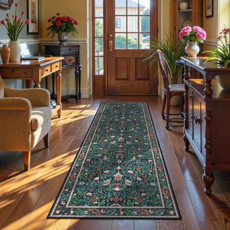Tapis de couloir lavable à la machine avec envers antidérapant Vintage, Tapis de couloir 2 pi x 6 pi