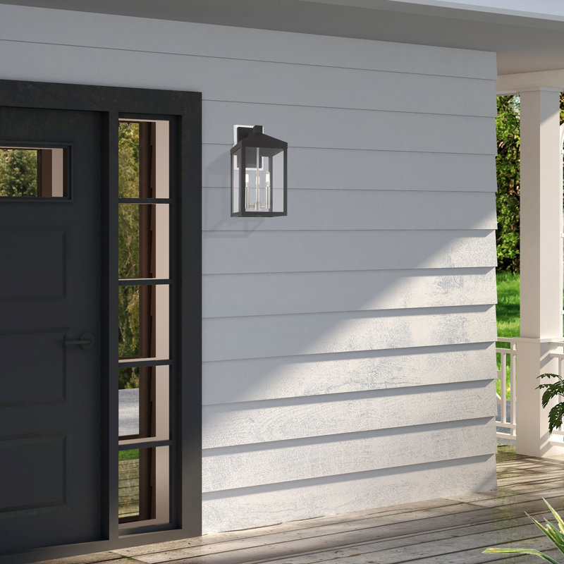 Lanterne murale d'extérieur 3 lumières Bartek, H 17,5 po x l 8,25 po x P 9,75 po, Noir