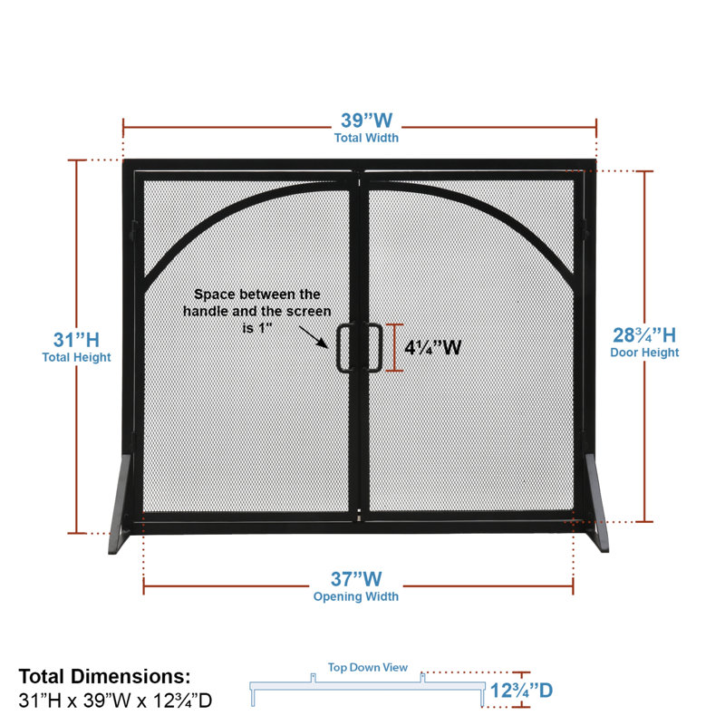 Alasca Iron Fireplace Screen