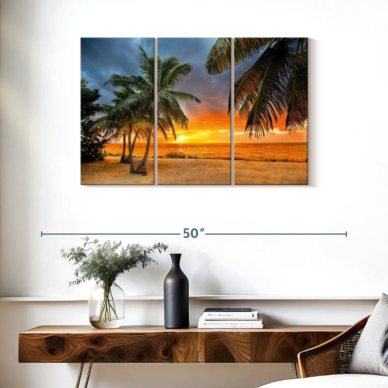 Coucher de soleil Key Key Tropical Gillard, H 24 po x l 38 po
