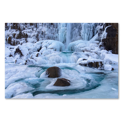 Cliffton «Frosty Falls», reproduction de photo sur toile tendue