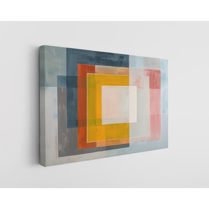 Impression sur toile de formes abstraites colorées, décoration murale moderne pour la maison et le bureau, H 16 po x l 24 po