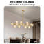 Lustre de style Mid-Century à 16 lumières: lustres Spoutnik linéaires dorés de 40 po - Luminaire de salle à manger globe en verre ambré - Long lustre suspendu moderne pour îlot de cuisine de salon