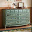 Armoire d'appoint verte et bois manufacturé vert