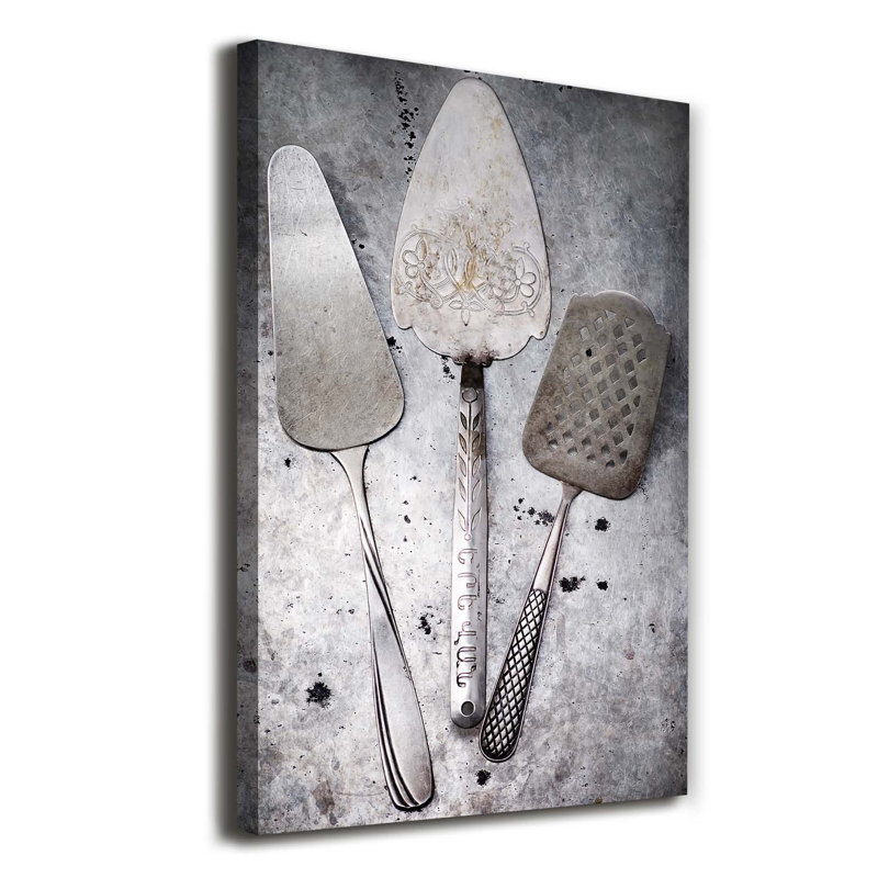 Metal Cutlery - Wrapped Canvas Print