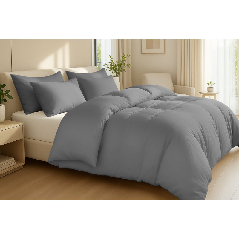 Microfiber No Pattern Duvet Cover Set, Single