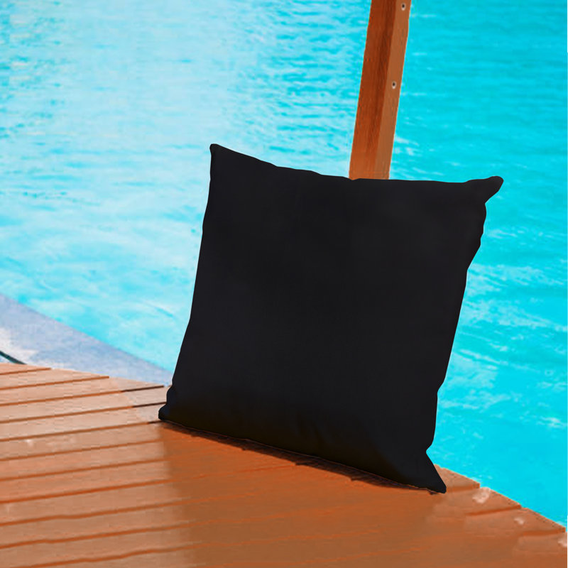 Housse de coussin intérieur / extérieur en polyester Bedding, Onyx, H 22 po x l 22 po