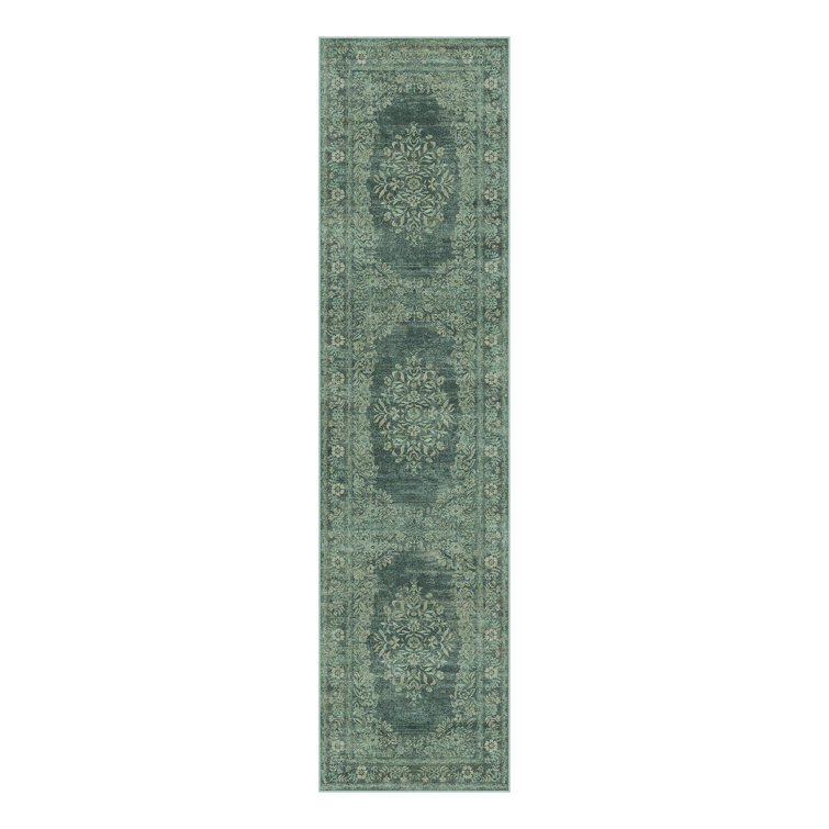 Sofia Oriental Green Area Rug