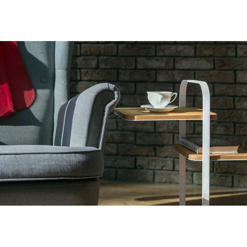 Schatz Side Table with Storage, Grey