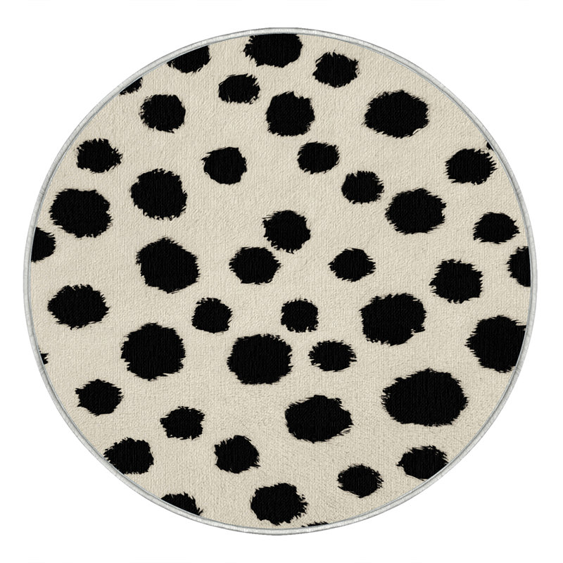  Tapis lavable pour chien dalmatien, Carré 6 pi