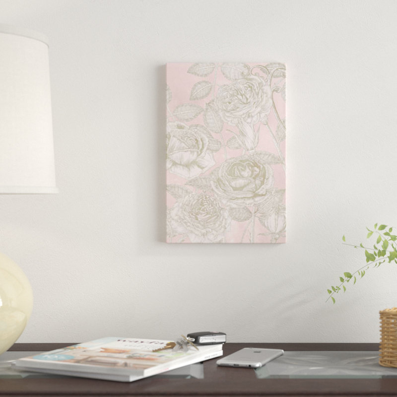 « fleuriing roses ii », impression sur toile, H 18 po x l 12 po x P 1,5 po, Toile tendue, Pas de tapis