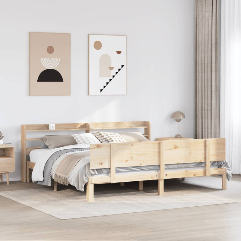 Storage Bed, Brown, 100 x 200cm
