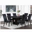 Ensemble de table et de salle à manger noir JHOANNA (ensemble de 2 pièces)