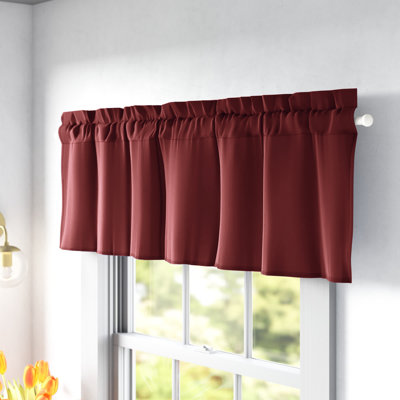 Thermal Energy Saving Rod Pocket Curtain Valance - Basics by Wayfair™