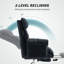 Chaise de bureau avec repose-pieds inclinable, noir