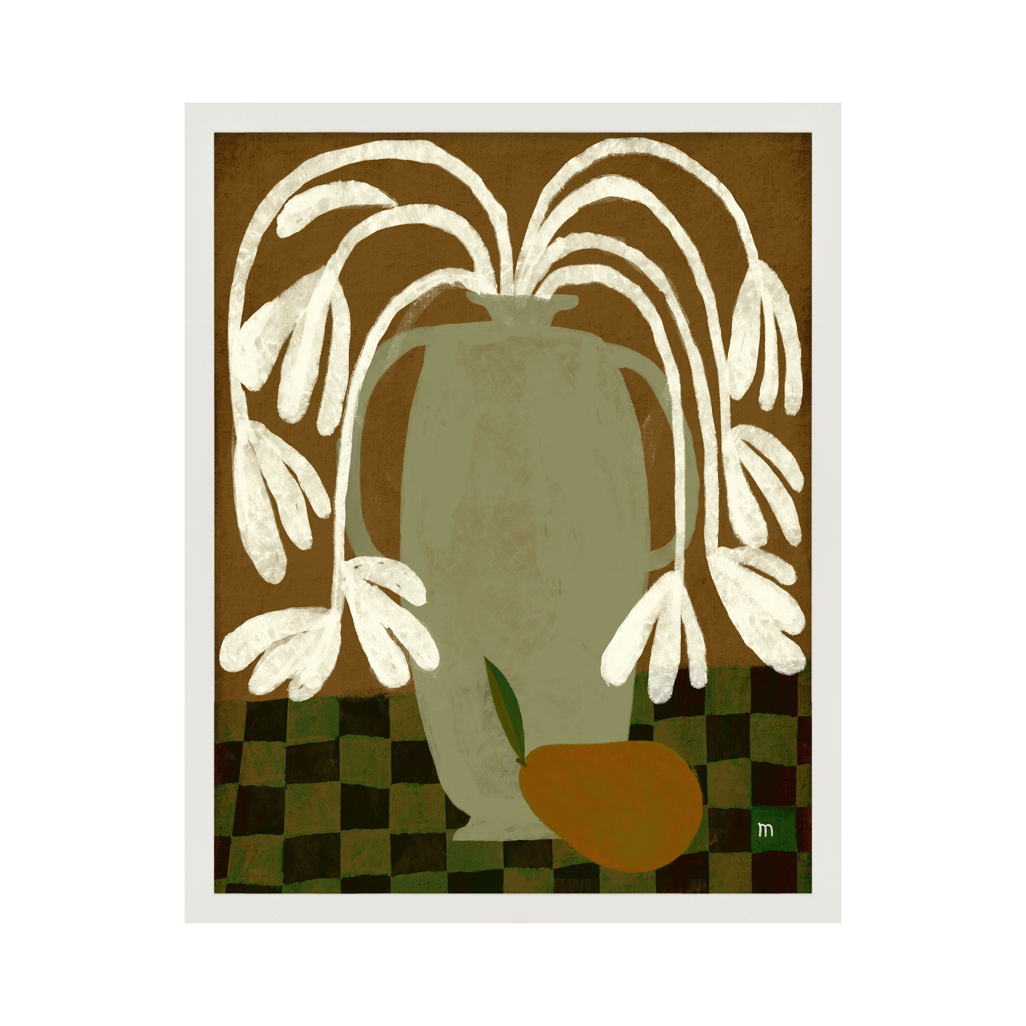 Pear by StudioM, 20" H x 16" W x 1.25" D, White