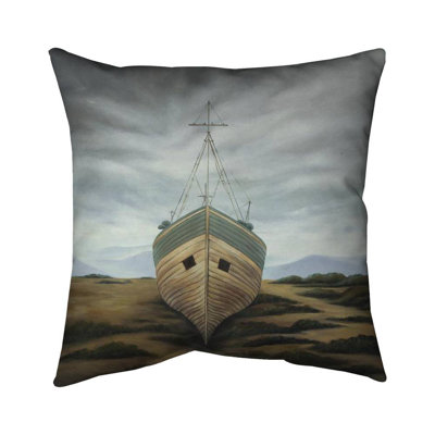 Boat Indoor / Outdoor Square Throw Pillow Cover