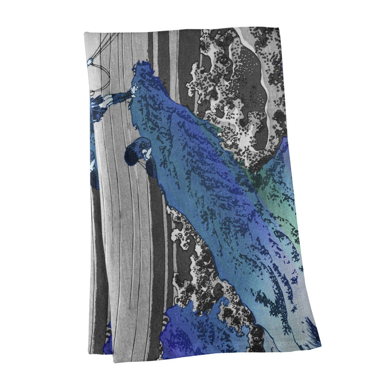 Hague Tea Towel Kitchen Towel, Poly Twill, Blue