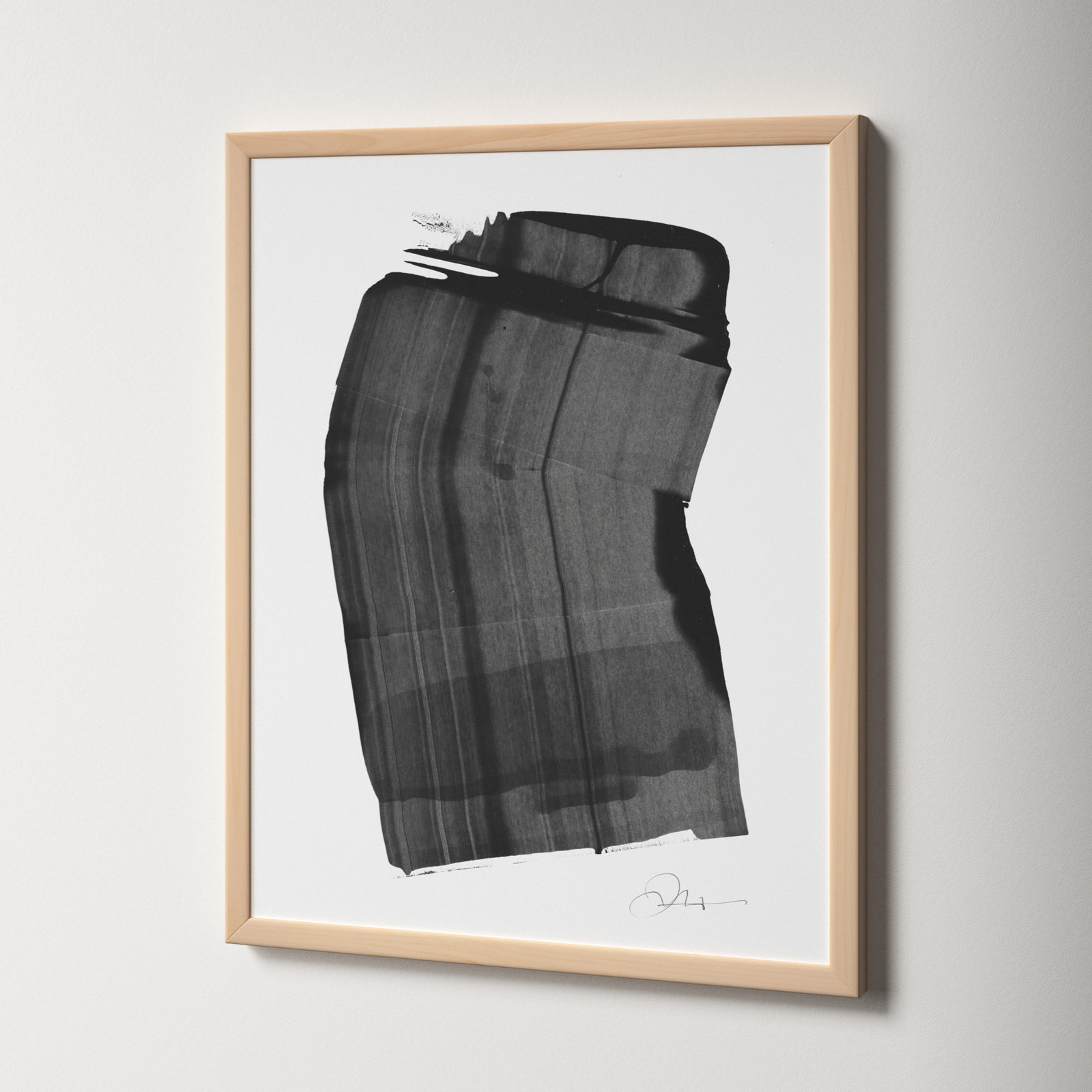 Olivia "Brushstroke 1" Painting, 30" H x 24" W x 1.25" D, Brown