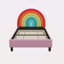 Lit plateforme tapissier Rainbow Design