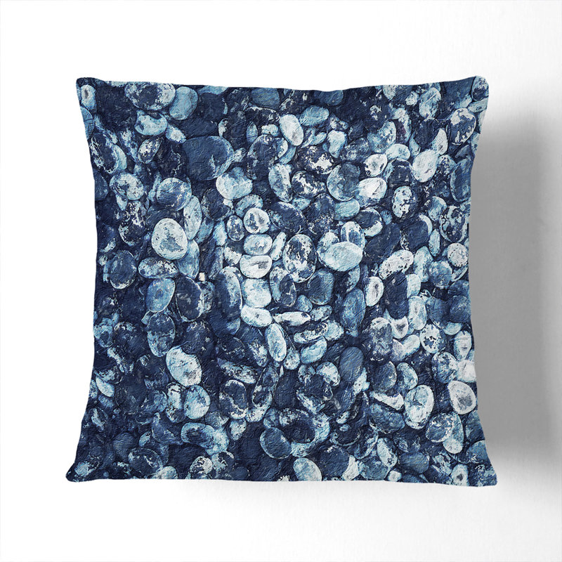Pebbles on the Beach Cushion with Filling, 55cm H x 55cm W x 20cm D, Stone