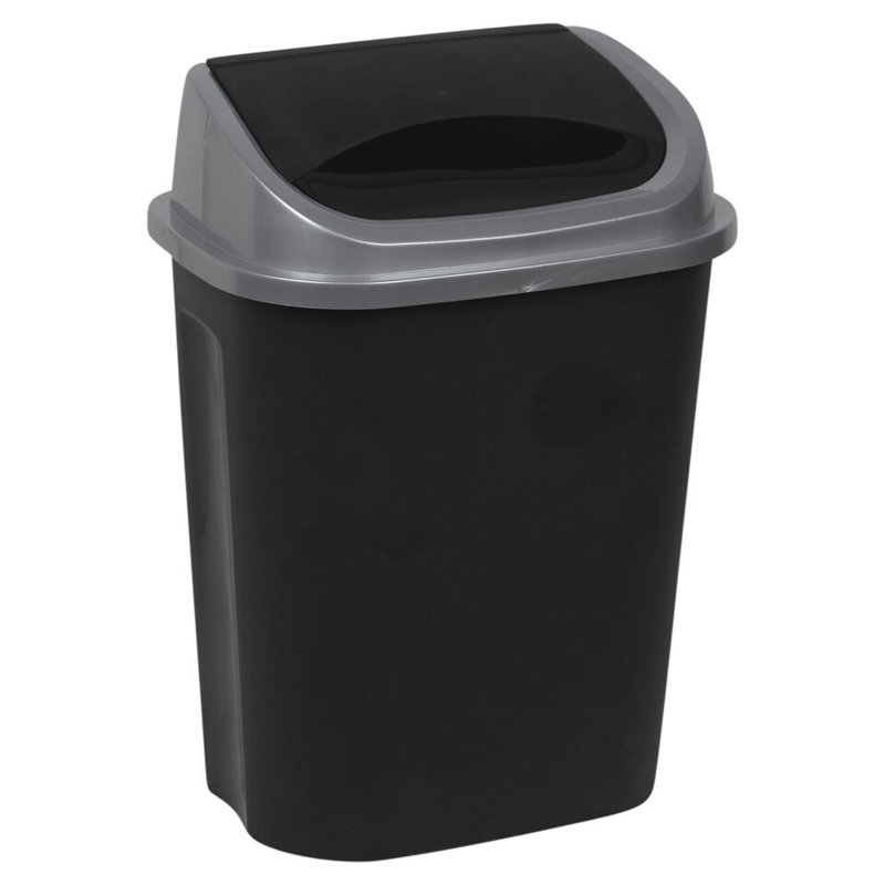 Plastic Swing Top Rubbish Bin, 52.8344