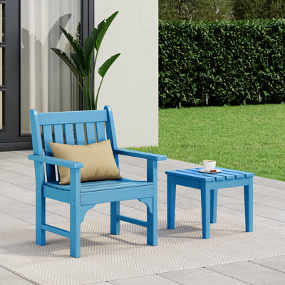 Brierley Poly Garden Arm Chair With Side Table