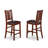 5 Piece Counter Height Pub Set Includes a Rectangle Dining Table and 4 Faux Leather Kitchen Dining Chairs, Mahogany-1147357028