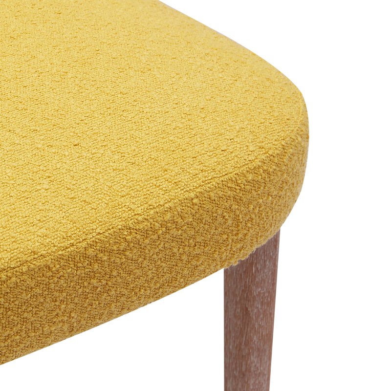 19.5'' H Upholstered Side Chair, Mustard, 1