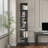 6 Tier Rotating Bookshelf, Floor Rack Simple Bookcase With Acrylic Plate Student Multi-Function Creative Bookshelf For Living Room With Anti-Toppling Base