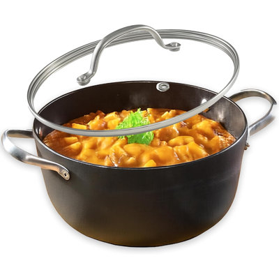 Cuisiland 7QT/11.5'' Honeycomb Cast Iron Casserole with Lid – Non-Stick Dutch Oven Pot, Stainless Steel Handles, Oven Safe, Classic Cast Iron Heat Retention